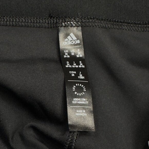Adidas Womens Black Cycling Tights Padded Seat Compression Shorts Size 2X NEW - Picture 6 of 16